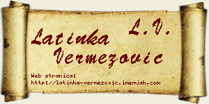 Latinka Vermezović vizit kartica